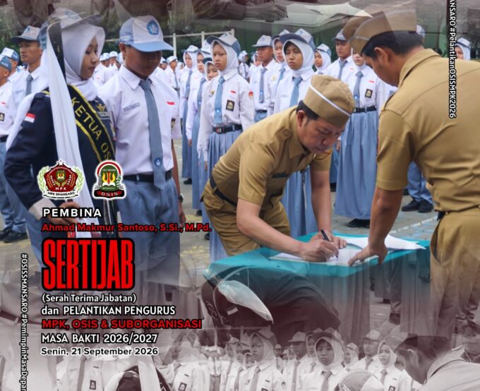 Estafet Kepemimpinan SMANSARO: Pelantikan Pengurus OSIS dan MPK 2026/2027 Berlangsung Khidmat, Ditutup Aksi Memukau Marching Band “Gita Pradipta”